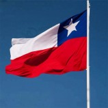 venta al por mayor de alta calidad personalizada lista para enviar precio especial bandera nacional de chile