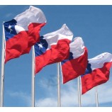 Silkscreen Print Polyester 3x5ft Cheap National Chile Flag