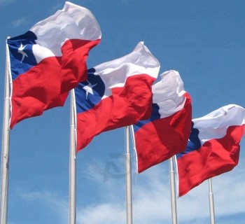 bandiera Cile nazionale economica 3x5ft in poliestere stampa serigrafia