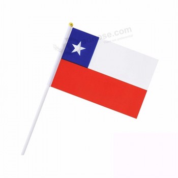 Professional Custom Chile Hand Held Wave National Country Flag