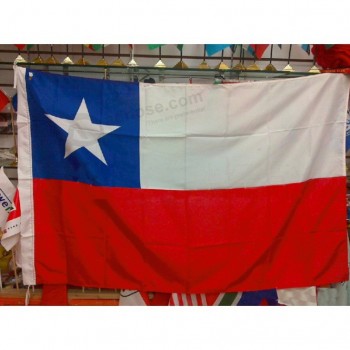 bandiera nazionale su ordinazione all'ingrosso di alta qualità del Cile, può customzie