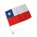 bandiera finestrina per auto Cile, bandiera auto in poliestere a doppio strato