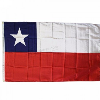 Лучшее качество 3 * 5FT полиэстер флаг Чили с двумя ушками