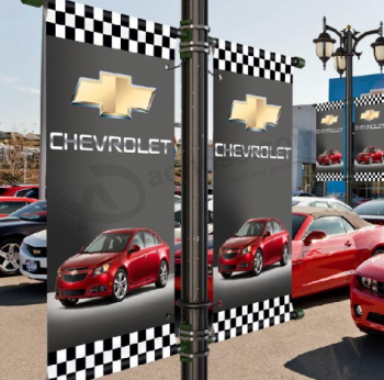 design personalizado chevrolet sinal de retângulo chevrolet pole banner