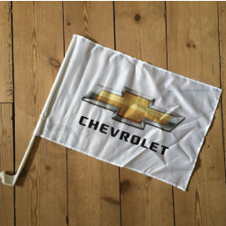 impresión personalizada de punto poliéster chevrolet car window publicidad bandera