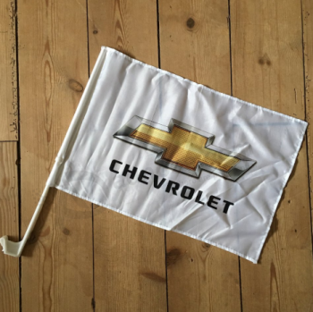 kundenspezifisches Drucken gestrickte Polyester-Chevrolet-Autofenster-Werbungsflagge