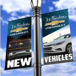 custom printing chevrolet street pole banner for advertising