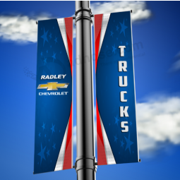 printed chevrolet logo street pole flag banner for advertising