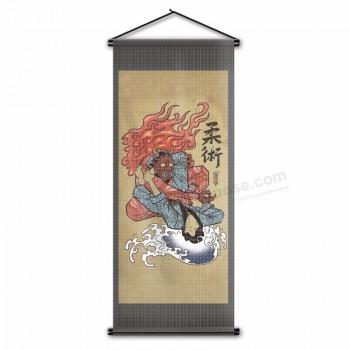 custom design BJJ wall flag brazilian Jiu-jitsu hanging scroll banner nylon polyester indoor outdoor decor flag 45x110cm