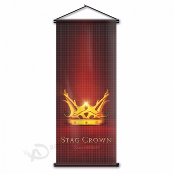 Game of Thrones Banner Flag Wall Scroll Room Decor Crown Iron Throne Red Viper Sigil Tapestry Hanging Poster Gifts 45x110 Cm