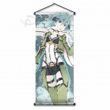 Halloween Christmas Birthday Decor Anime Girl SAO Shino Fabric Poster Wall Hanging Scroll Flag Banner 45x110cm