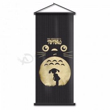 Tonari keine Totoro Flagge Schlafzimmer hängen Poster Cartoon Anime niedlichen Tier Wand Scroll Banner für Kinder Geburtstagsgeschenk 45x110cm