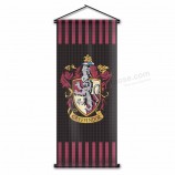 Harri Potter Hogwarts House Crests Flag Custom Printing Gryffindor Slytherin Ravenclaw Hufflepuff Wall Scroll Banner 45x110cm