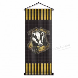 Benutzerdefinierte Druck Poster Flagge HP Hogwarts Hufflepuff Wappen Wand Flagge Harri Potter Scroll Banner für Halloween Geschenk 45x110cm