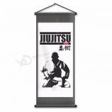 Brazilian Jiu-Jitsu Hanging Wall Flag Jiu Jitsu BJJ Scroll Banner Nylon Polyester Indoor Outdoor Decor Gift Flag 45x110cm