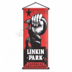 Geschenk Druckwanddekor Flagge hängen Banner Plakat Rolle für Halloween Weihnachten Geburtstag 17x43 Heavy-Metal-Musik-Band-Fans in