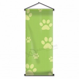 Katze Katze Pfotenabdruck Poster Wandbehang Haustiere Krallenabdrücke Scroll Banner Flagge für Halloween Weihnachten Geburtstag 45x110cm