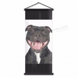 Tier Haustier Bulldogge Hund Zimmer Dekor Wand Scroll Doggy hängen Flagge Banner 17.7x43.3 Zoll Kann Ihr Haustier Foto drucken