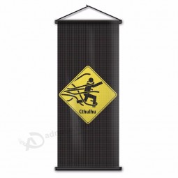 polyester stof slaapkamer decor Fun cthulhu opknoping vlag gevaar teken poster muur scroll vlag banner 45x110cm met logo