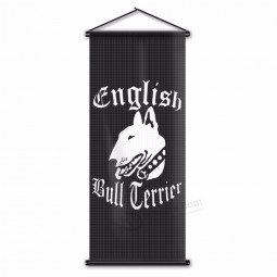 design personalizzato bulldog animale segugio Cane room decor parete scroll doggy Pet appeso bandiera banner 17,7x43,3 pollici con logo