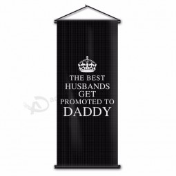 Großhandel Cuatom Wandbehang Scroll Banner Wohnzimmer Dekor Wandbild Flagge 45x110cm mit Logo