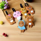 Nieuwe cartoon PVC koffer bagagelabels reiskaartsets siliconen instapkaart bagage accessoires tag