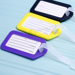 Wholesale Plastic Luggage Tag Holder Labels Strap Name Address ID Suitcase Bag Baggage Travel Luggage label
