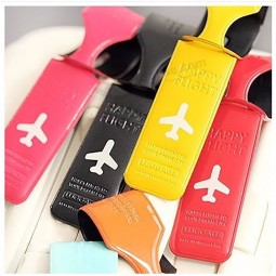 travel PVC leather luggage Tag cover creative accessories suitcase ID address holder letter baggage boarding tags portable label