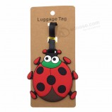 dierlijk lieveheersbeestje bagagelabels silicagel koffer cartoon houder bagage instapkaart credt reisaccessoires schattig draagbaar