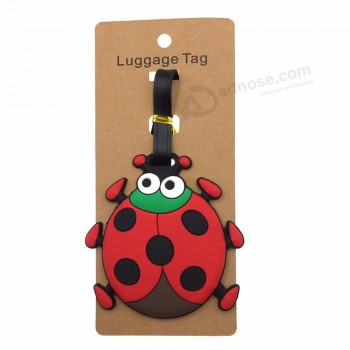 dierlijk lieveheersbeestje bagagelabels silicagel koffer cartoon houder bagage instapkaart credt reisaccessoires schattig draagbaar