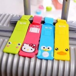 bagage koffer Tag cute cartoon silicagel hello kitty eend ID-adres houder bagage label identificatie reisaccessoires