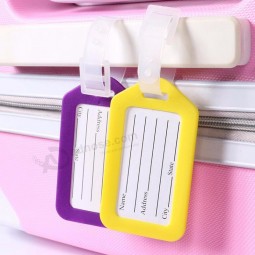 bagaglio di plastica classico Tag viaggio valigia bagaglio viaggio accessorio imbarco mixproof Etichetta indirizzo etichetta nome ID tag 6 colori