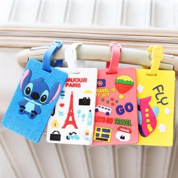 stitch doraemon suitcase luggage Tag travelpro luggage straps cartoon ID address holder baggage label silica Ge identifier travel accessories