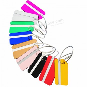 wholesale luggage tags aluminum alloy funky travel luggage label straps suitcase name ID address tags travel accessories
