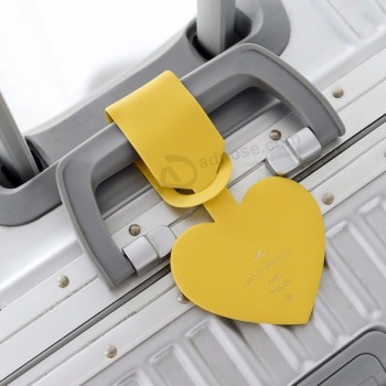 新しい旅行アクセサリー愛形かわいい荷物タグPVCスーツケースIDアドレスホルダー手荷物搭乗タグポータブルラベル