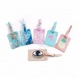 bagagelabel reisaccessoires cartoon dier flamingo PU lederen koffer ID adreshouder bagage instappen Tag draagbaar label