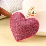 2019 New fashion Car play 5 colors full crystal rhinestone heart pendant personalised keyringsheart keychain women's fashion jewelry