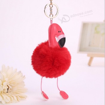 Fashion Cute Flamingo Keychain 9 Color Cartoon personalised keyrings for Women Handbag Pendant Car Keyring Jewelry