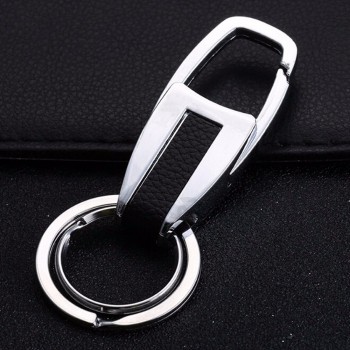 Heißer verkauf männer business keychain auto personalisierte schlüsselanhänger aus echtem leder schlüsselanhänger taille hängen schlüsselanhänger metall auto schlüsselanhänger gesc