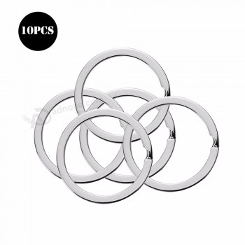 10 piezas 32mm llavero de metal anillos divididos llaveros personalizados unisex llavero llavero accesorios