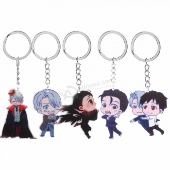 Mode Anime Yuri !!! Auf ICE Victor Nikiforov Acryl personalisierte Schlüsselanhänger Schlüsselanhänger Anhänger Geschenk für Frauen Mädchen Boy Bag Charme keycha