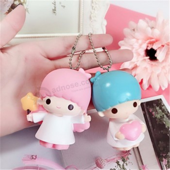 cartoon angel baby personalised keyrings lovely trinket couple Key ring holder bags pendant keyring Car keychains for women jewelry chaveiro