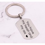 grappig paar sleutelhanger Je hebt mijn hart en mijn kont hart Sleutelhanger sleutelhanger vrouwen Mannen sieraden mujer cadeau voor vriend vriendin