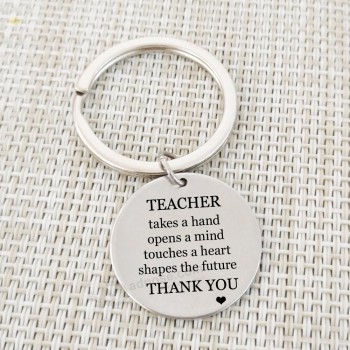 2019 Nuevos maestros llavero de regalo maestro carta de agradecimiento llaveros personalizados Llavero titular Hombres mujeres joyas para regalos del Día del maestro