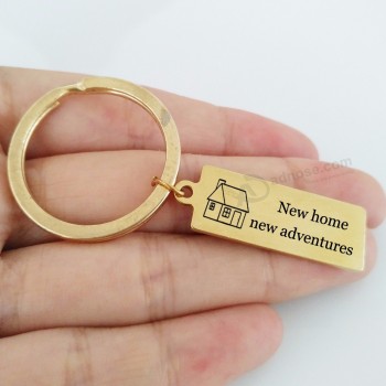 fashion New home New adventures Key chains lovers keyring New couples keychain gift jewelry house print Car Bag personalized keychains