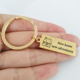 mode Nieuw huis Nieuwe avonturen Sleutelhangers liefhebbers sleutelhanger Nieuwe koppels sleutelhanger cadeau sieraden huisdruk Autotas gepersonaliseerde sleutelhangers