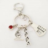 creatieve erlenmeyer chemische moleculaire DNA-microscoop gepersonaliseerde sleutelhangers biologisch hulpmiddel mannen vrouwen geboortesteen kreeft gesp sleutelring