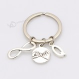 prata cor pinky promessa pingente chaveiro chaveiros personalizados com infinito chaveiros mulheres homens iniciais personalizadas acessórios chaveiro