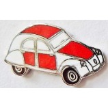 Citroen 2CV Car Red Enamel and Metal Pin Badge