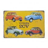 citroen 2CV, Vintage Blechschild Retro, Wanddekoration, 20cm x 30cm